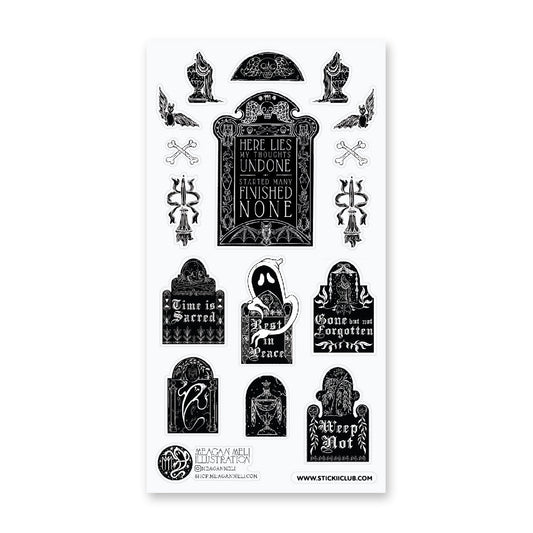 DEARLY DEPARTED STICKER SHEET