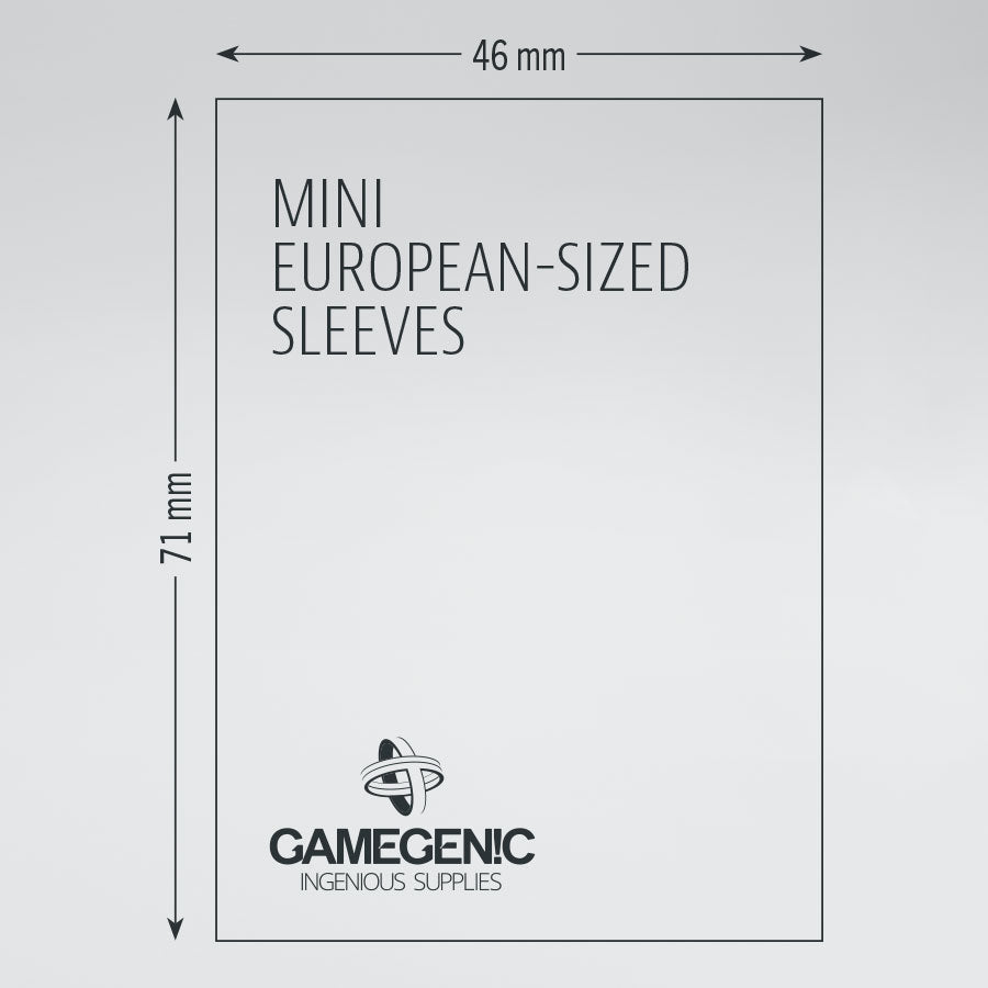 GAMEGENIC CLEAR Mini European Board Game Sized Sleeves