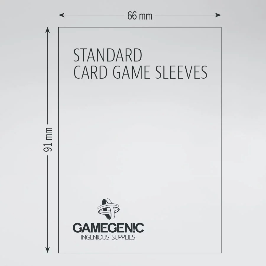 GAMEGENIC CLEAR Standard Card Game Sleeves Value Pack 200 Count