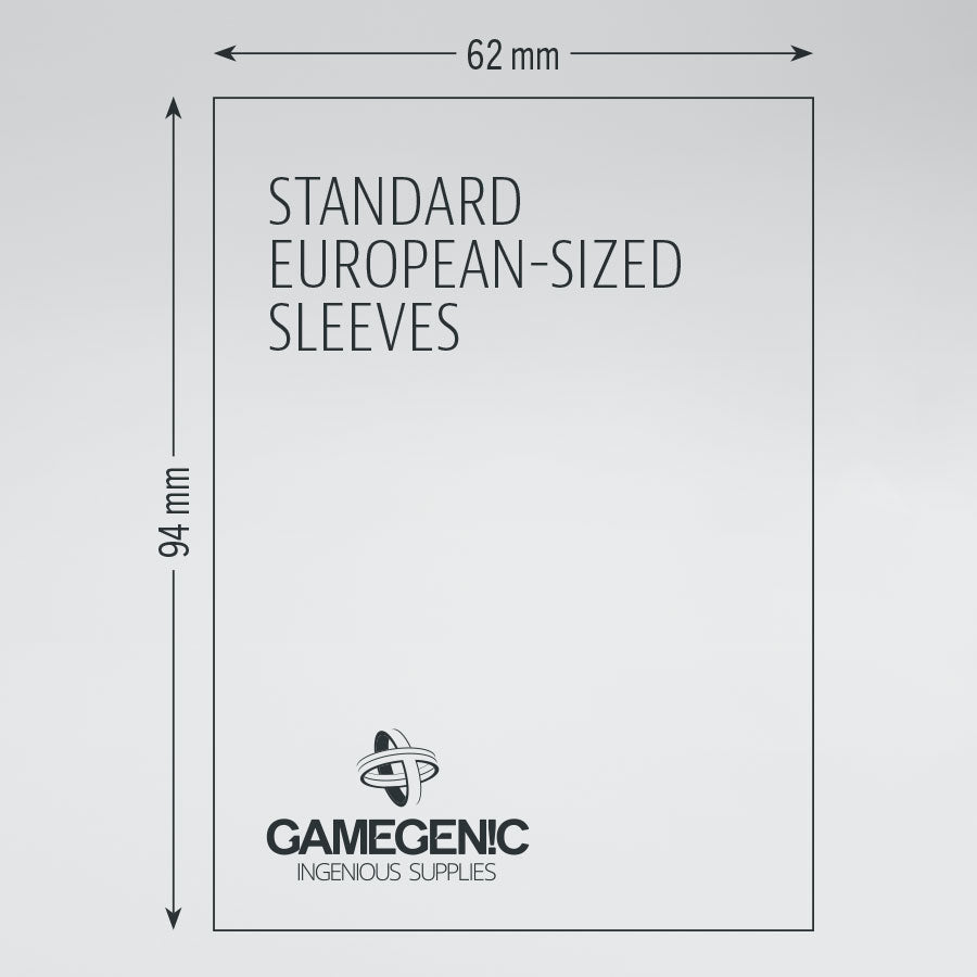GAMEGENIC CLEAR Standard European Board Game Sized Sleeves