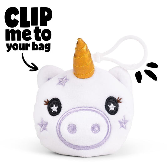 UNICORN CLIP ON PLUSHIES (CLIP AND CUDDLE)