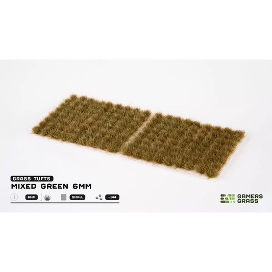 GAMER'S GRASS MIXED GREEN 6MM SMALL TUFTS