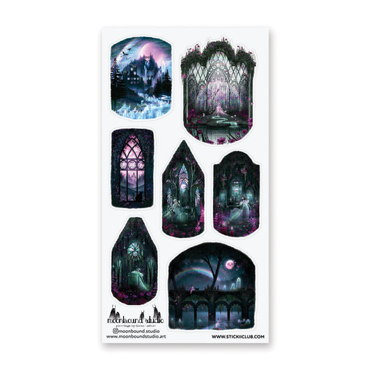 MOONLIT HAUNTED MANSION STICKER SHEET