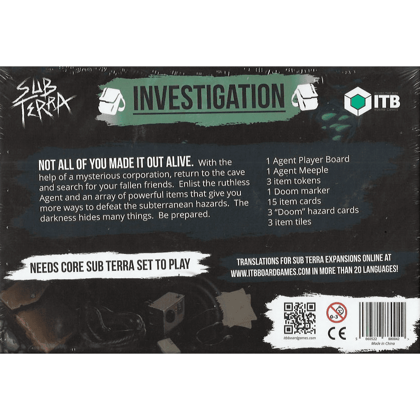 SUB TERRA: INVESTIGATION EXPANSION