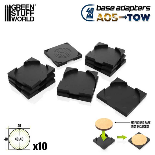 GSW BASE ADAPTER ROUND TO SQUARE 40MM