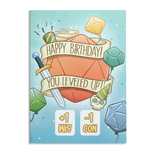 BIRTHDAY LEVEL UP GREETING CARD