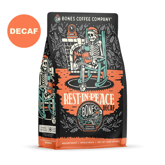BONES COFFEE REST-IN-PEACE DECAF 12OZ GROUND COFFEE