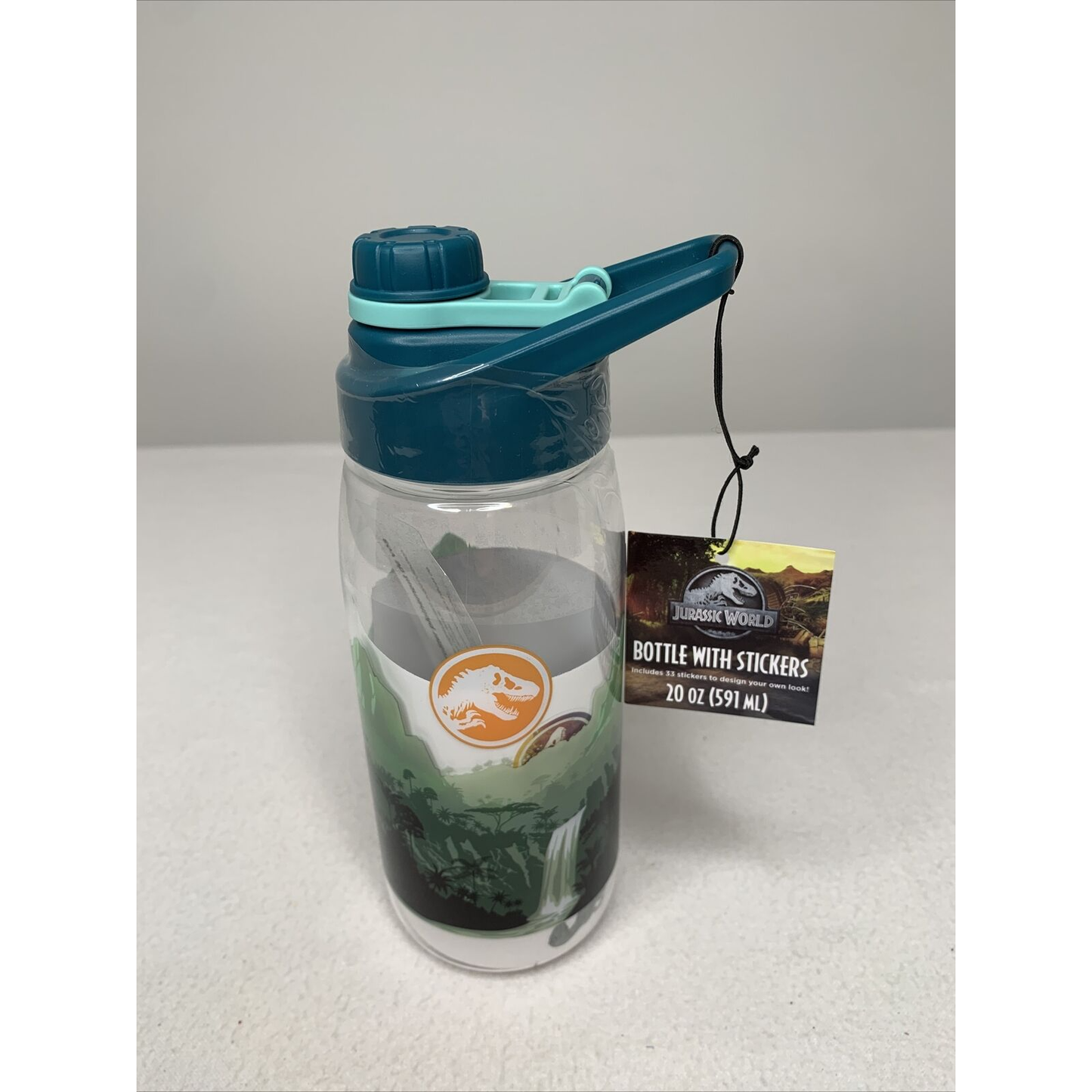 JURASSIC WORLD WATER BOTTLE & STICKER SET Games and Stuff