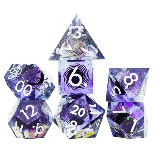 SIRIUS SHARP-EDGED MIDNIGHT DICE SET