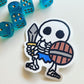 SKELETON WITH SWORD AND SHIELD STICKER