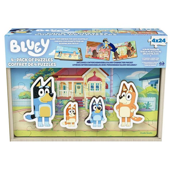 BLUEY 4 PACK OF PUZZLES (WOODEN)