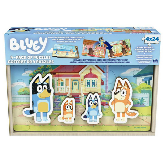 BLUEY 4 PACK OF PUZZLES (WOODEN)