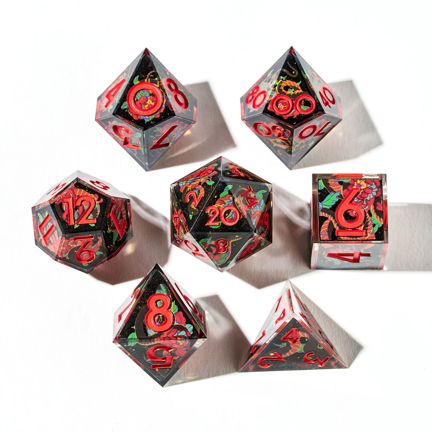 DISPEL SNAKES & PEONY ICONIC 7PC DICE SET