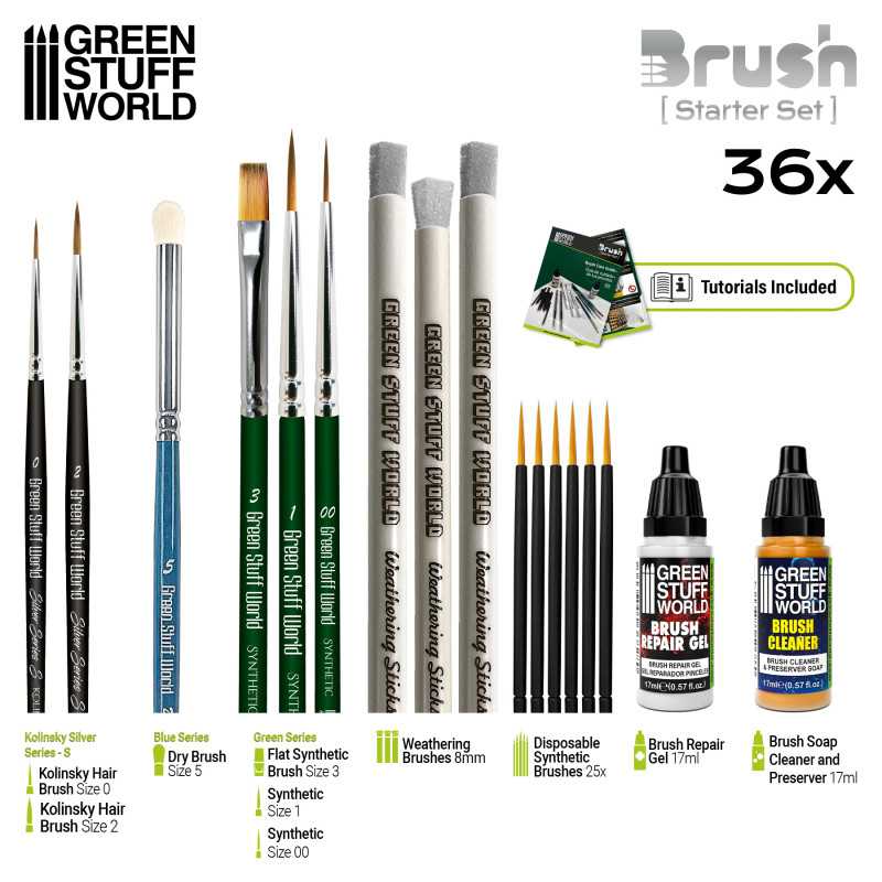 GREEN STUFF WORLD STARTER BRUSH SET