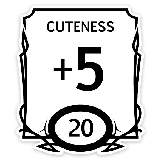 CUTE STAT VINYL STICKER