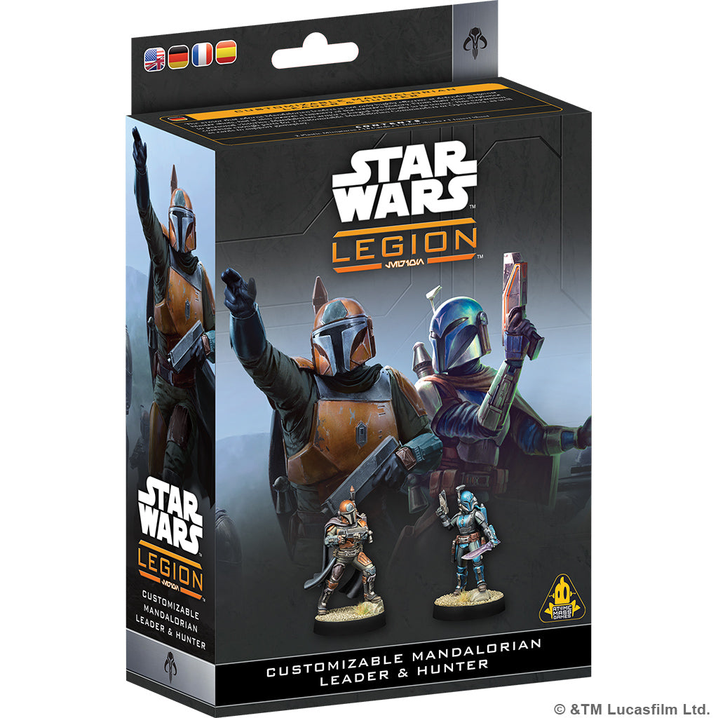 STAR WARS LEGION - CUSTOMIZABLE MANDALORIAN LEADER AND HUNTER