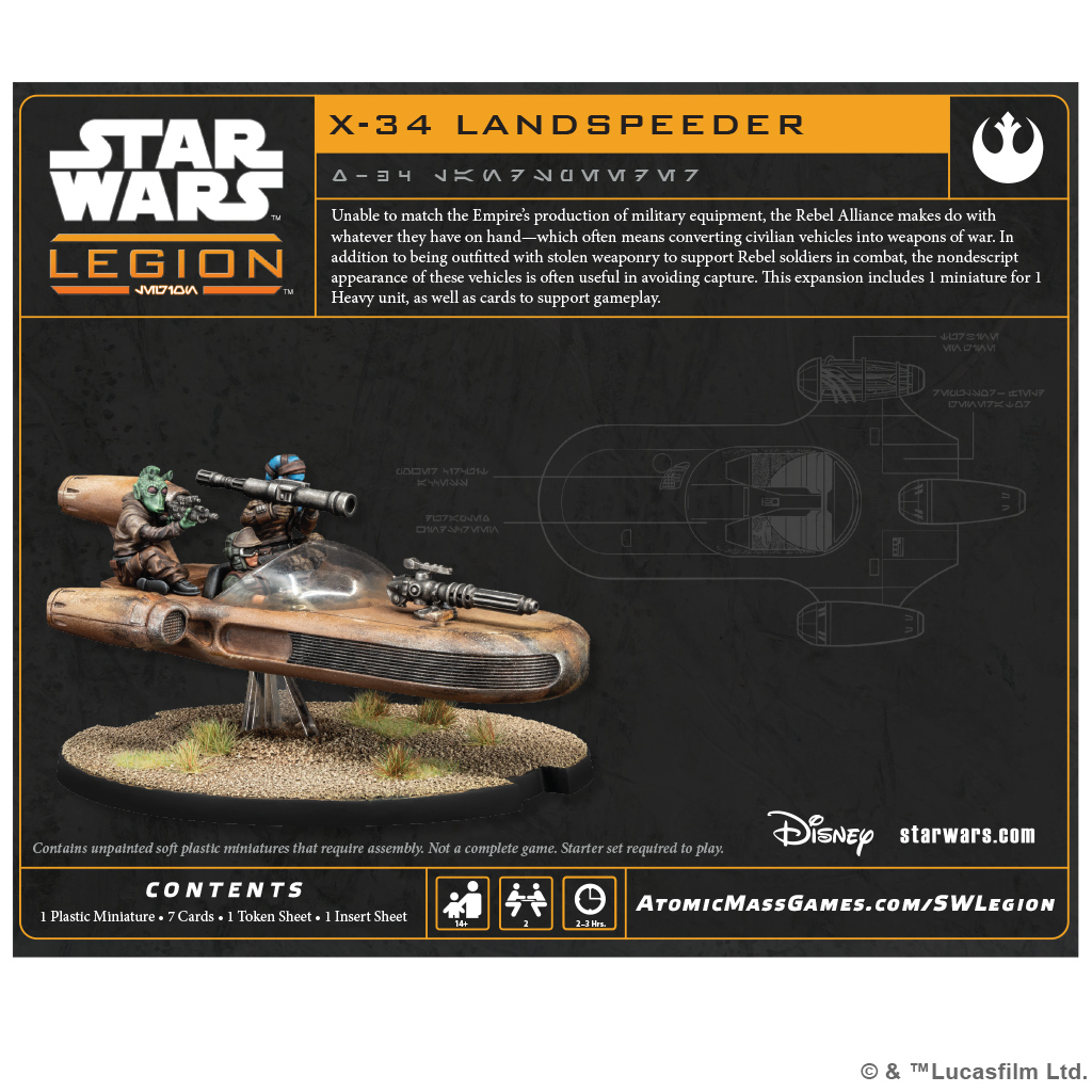 STAR WARS LEGION: X-34 LANDSPEEDER