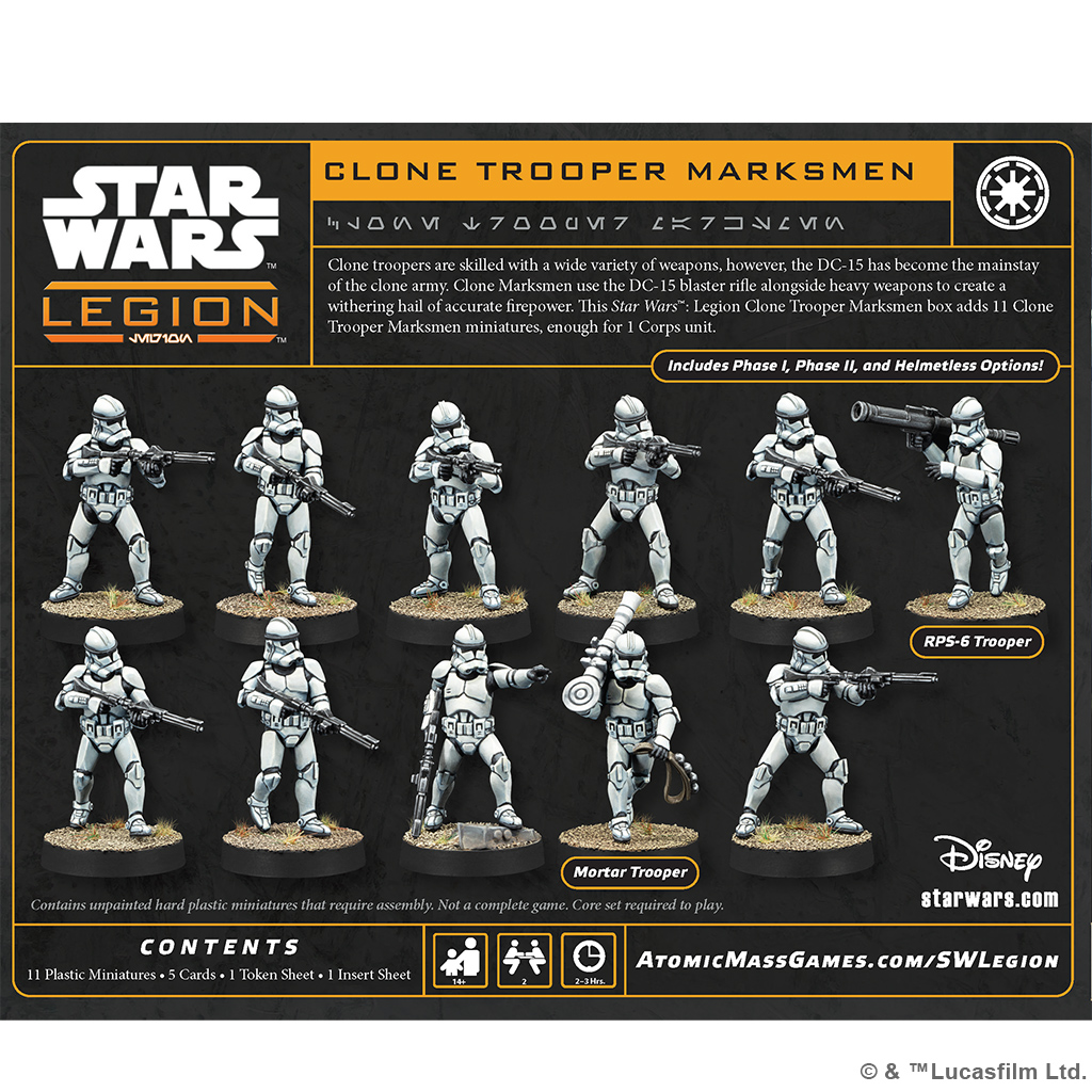 STAR WARS LEGION CLONE TROOPER MARKSMEN