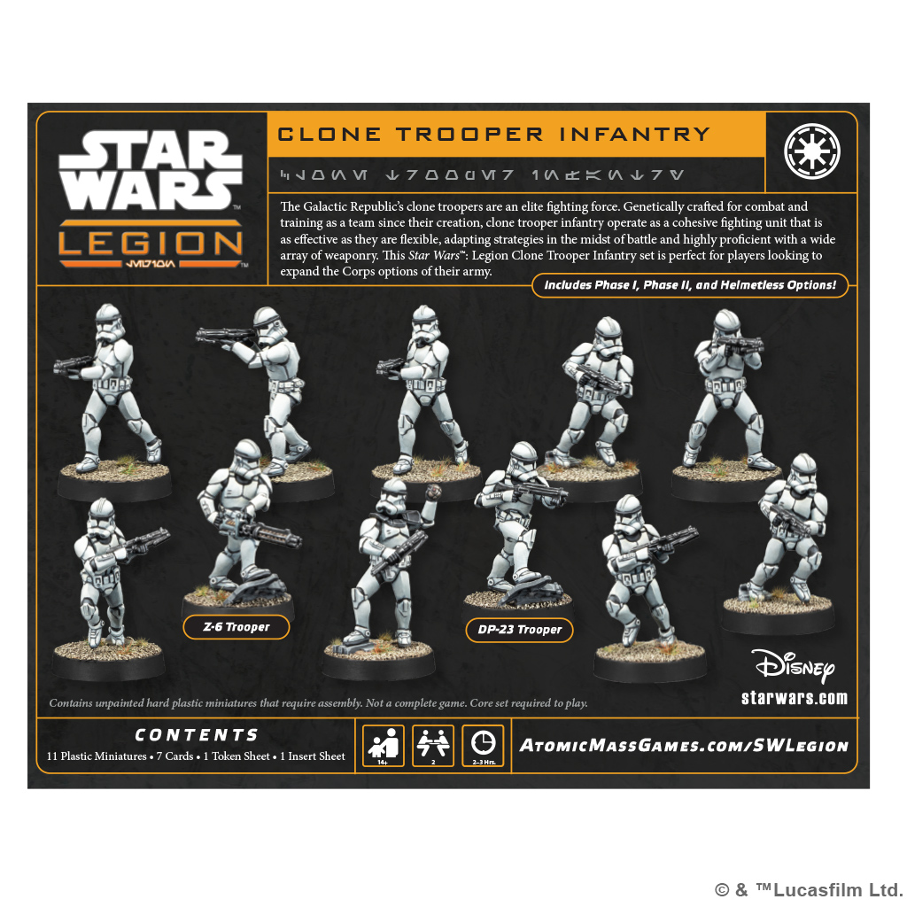 STAR WARS LEGION CLONE TROOPER INFANTRY