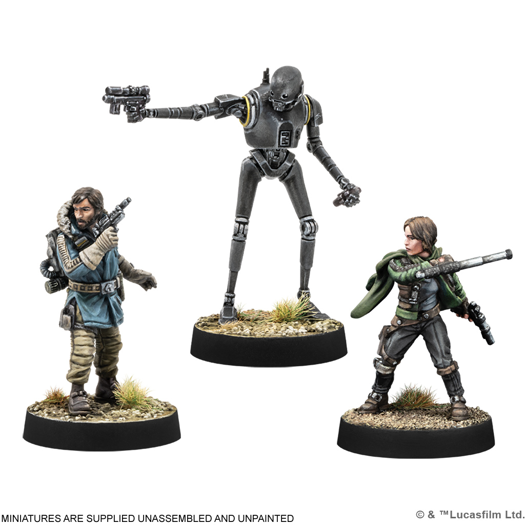 STAR WARS LEGION CASSIAN ANDOR, JYN ERSO, & K-2SO