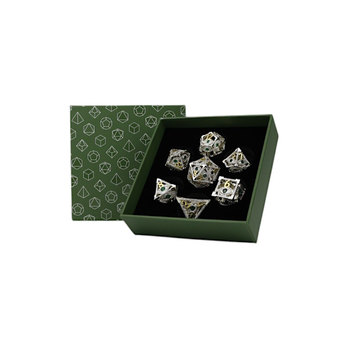 HOLLOW METAL DICE SET: SCALE-EYED