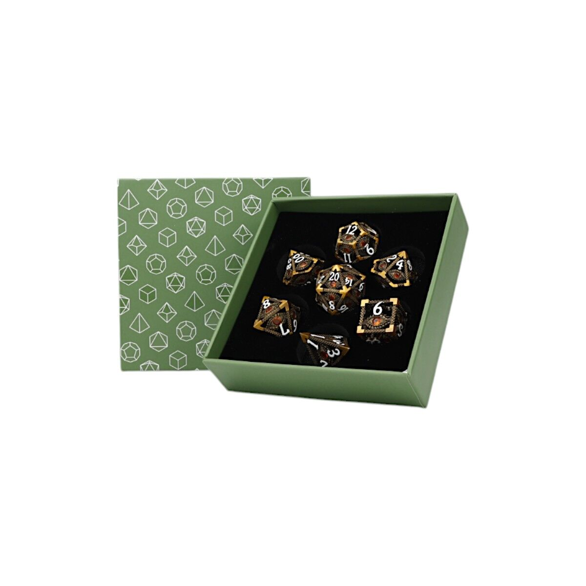 HOLLOW METAL DICE SET: SCALE-EYED