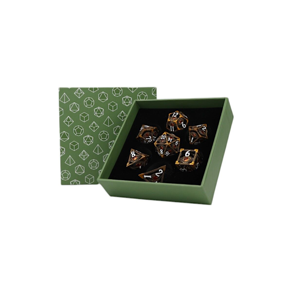 HOLLOW METAL DICE SET: SCALE-EYED