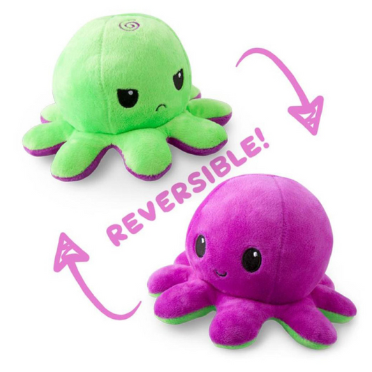 REVERSIBLE OCTOPUS PLUSH PURPLE/GREEN