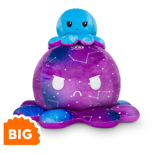 BIG REVERSIBLE OCTOPUS PLUSH BLUE/GALAXY