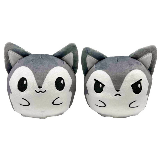 REVERSIBLE FLOOFY WOOF HAPPY/MAD PLUSH