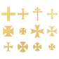 GSW BRASS TEMPLAR CROSSES