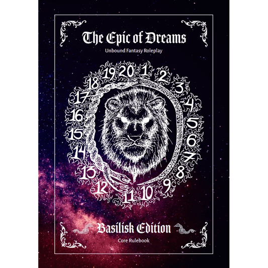 THE EPIC OF DREAMS CORE RULEBOOK BASILISK EDITION SOFTCOVER