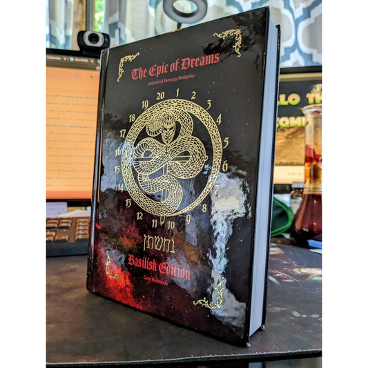 THE EPIC OF DREAMS CORE RULEBOOK BASILISK EDITION HARDCOVER