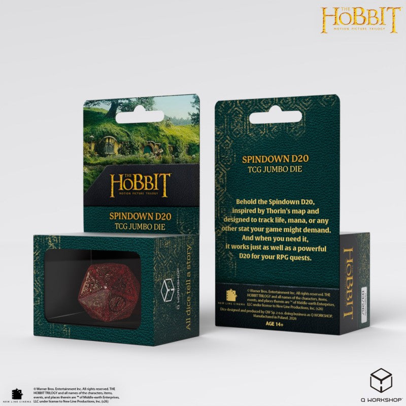 THE HOBBIT TCG JUMBO D20 SPINDOWN EMBER