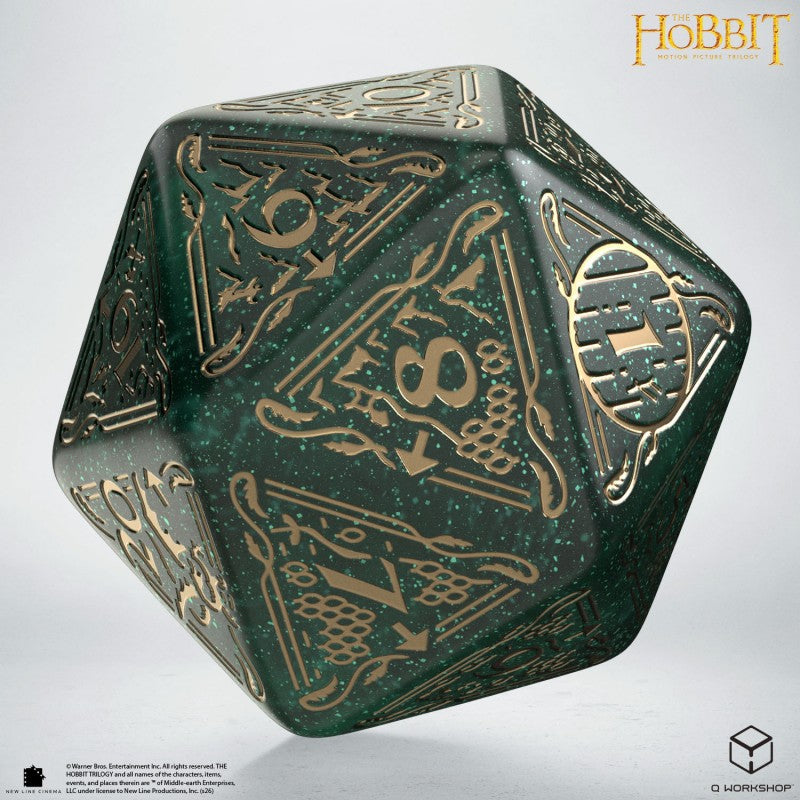 THE HOBBIT TCG JUMBO D20 SPINDOWN VERDANT