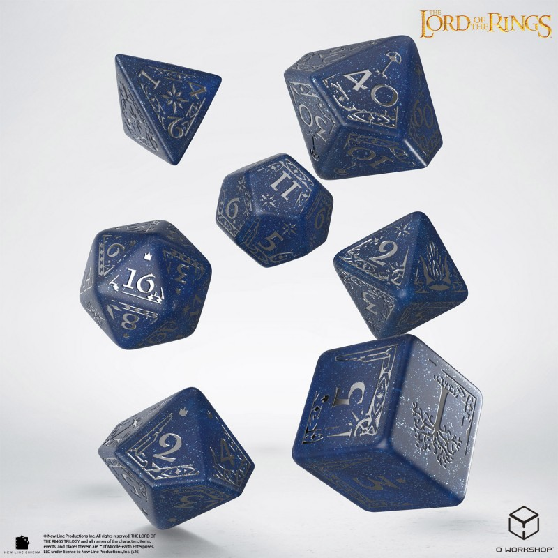 LORD OF THE RINGS 7 PC DICE SET GONDOR