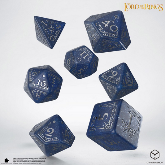 LORD OF THE RINGS 7 PC DICE SET GONDOR