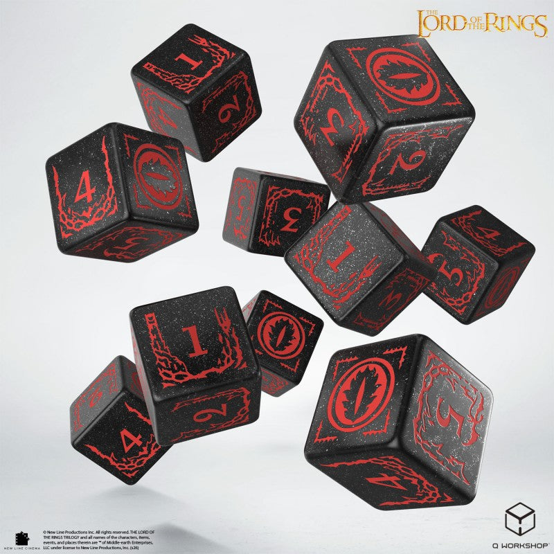 LORD OF THE RINGS 10 D6 DICE SET MORDOR