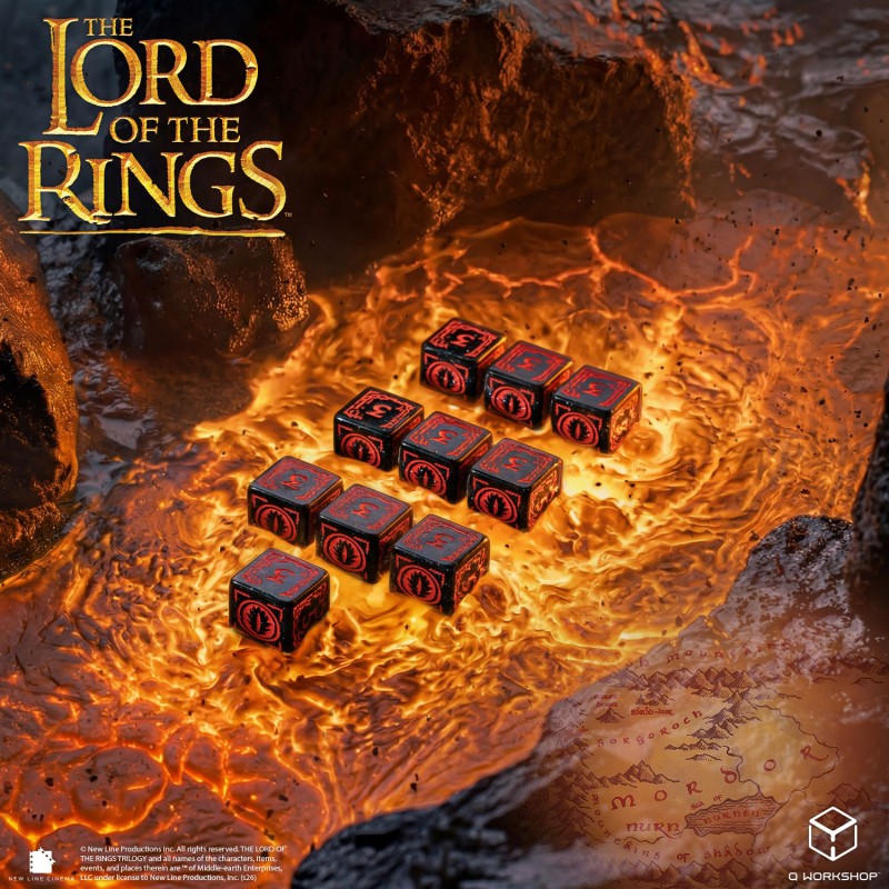 LORD OF THE RINGS 10 D6 DICE SET MORDOR