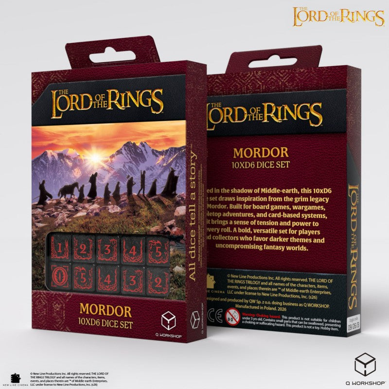 LORD OF THE RINGS 10 D6 DICE SET MORDOR
