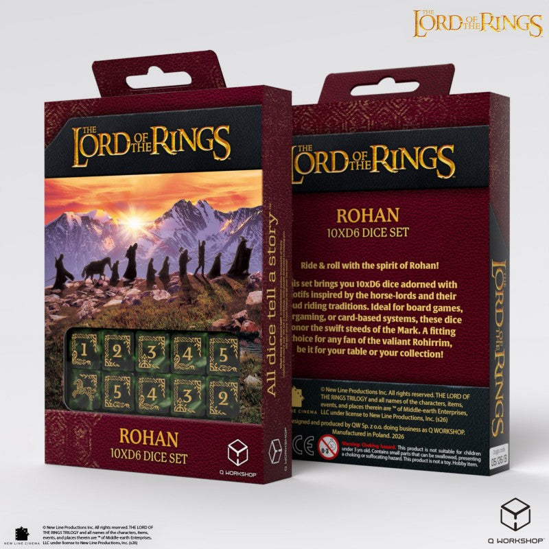 LORD OF THE RINGS 10 D6 DICE SET ROHAN