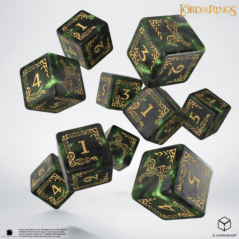 LORD OF THE RINGS 10 D6 DICE SET ROHAN