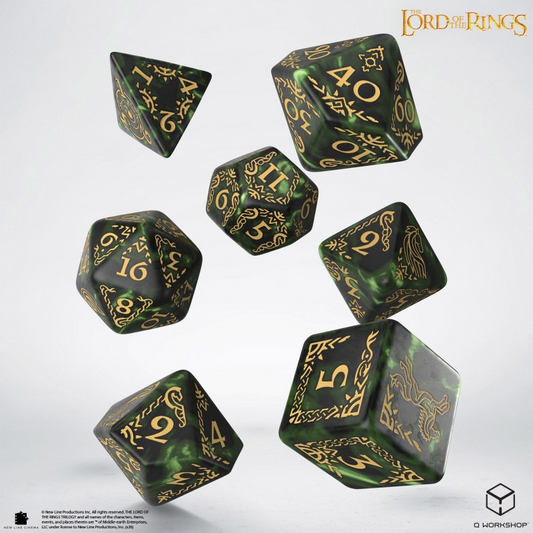LORD OF THE RINGS 7 PC DICE SET ROHAN