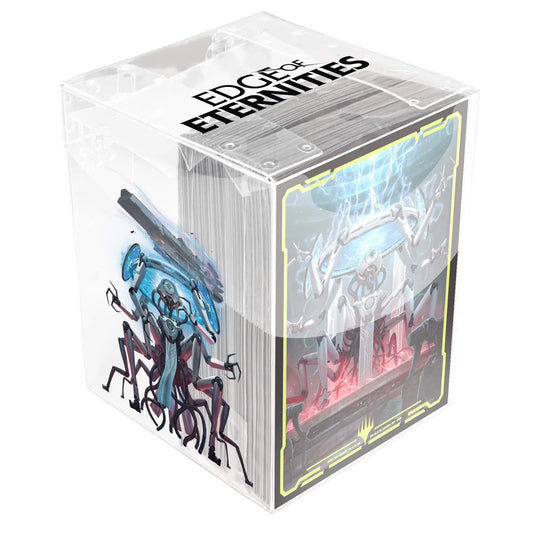 MTG EDGE OF ETERNITIES COUNTER INTELLIGENCE SLEEVES (100) IN CLEAR DECK BOX