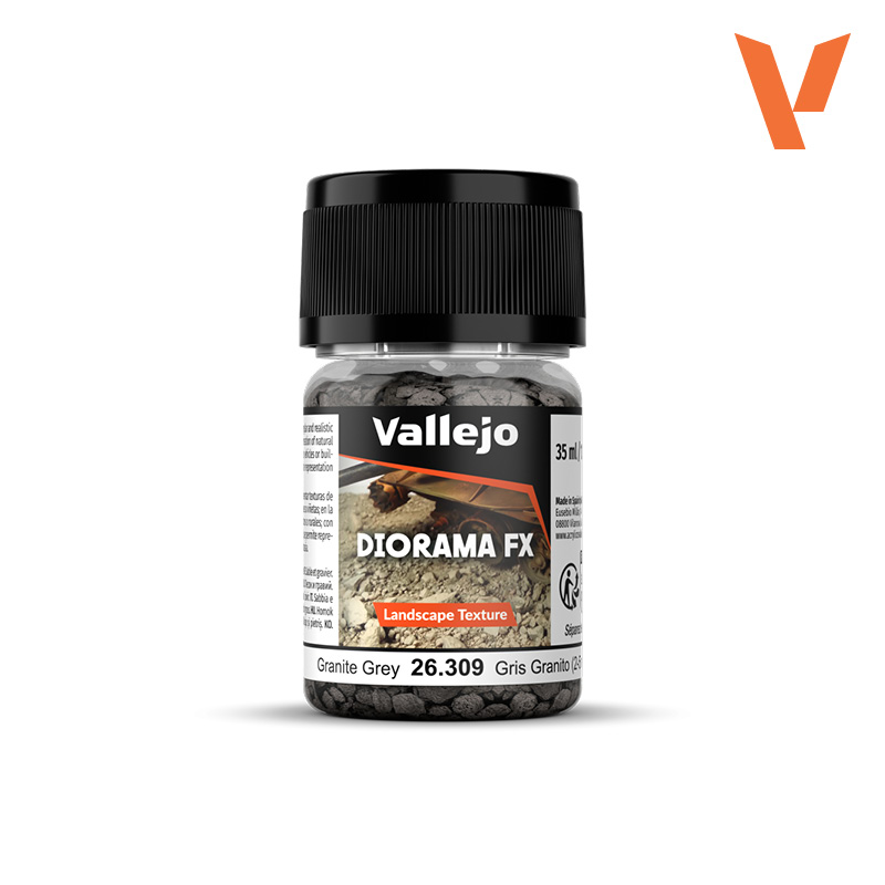 VALLEJO DIORAMA FX LANDSCAPE GRANITE GREY 2-5mm 35ml
