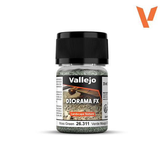 VALLEJO DIORAMA FX LANDSCAPE MOSS GREEN .5-2mm 35ml