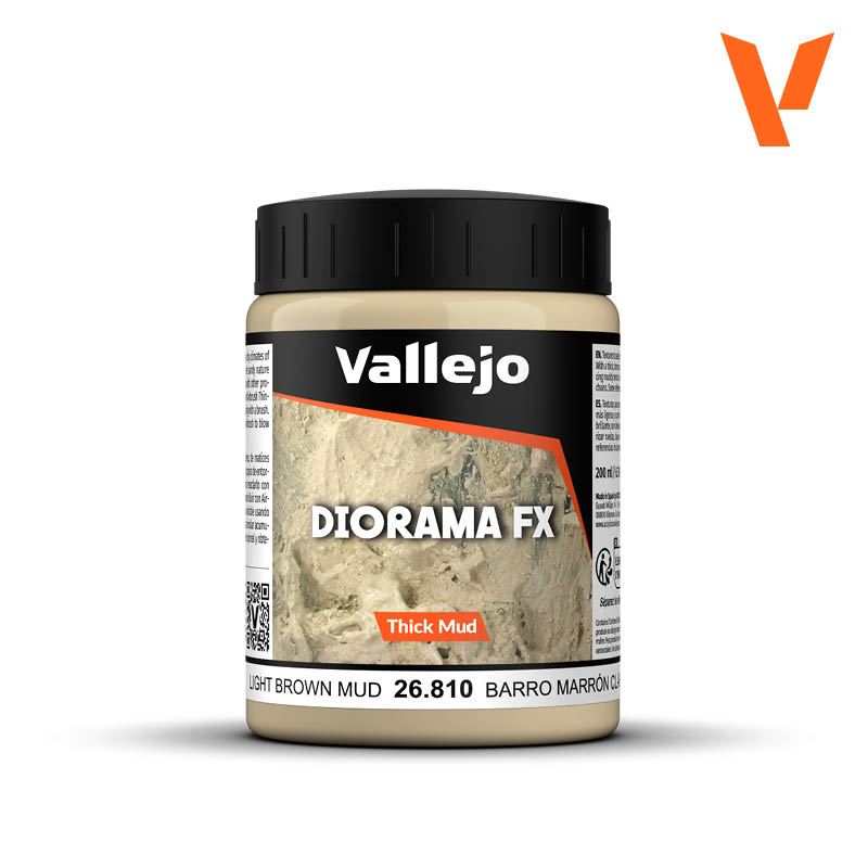 VALLEJO DIORAMA FX LIGHT BROWN MUD