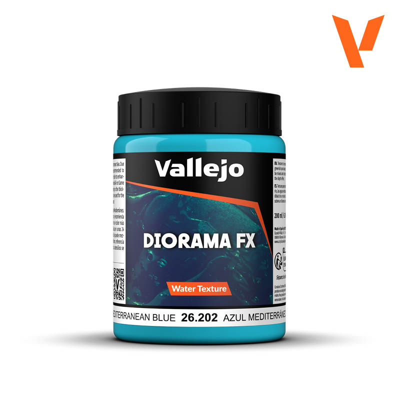 VALLEJO DIORAMA FX WATER TEXTURE MEDITERRANEAN BLUE