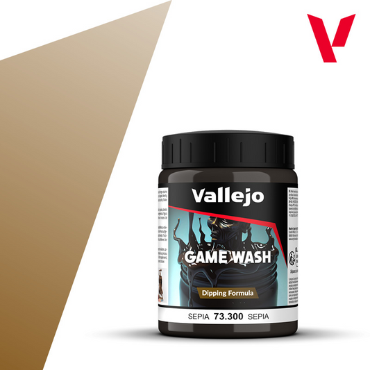 VALLEJO GAME WASH DIPPING FORMULA 200ML SEPIA WASH