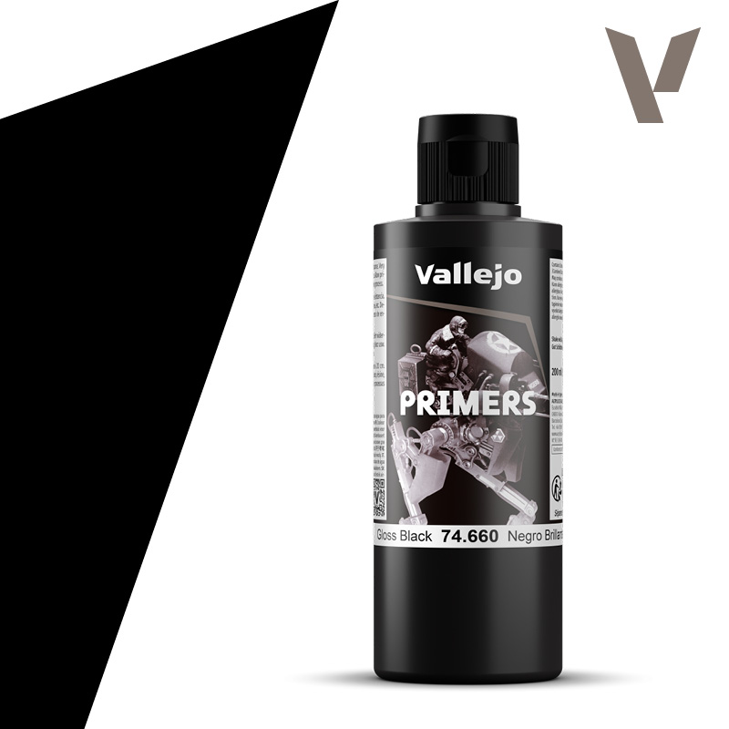 VALLEJO PRIMER GLOSS BLACK 200ml